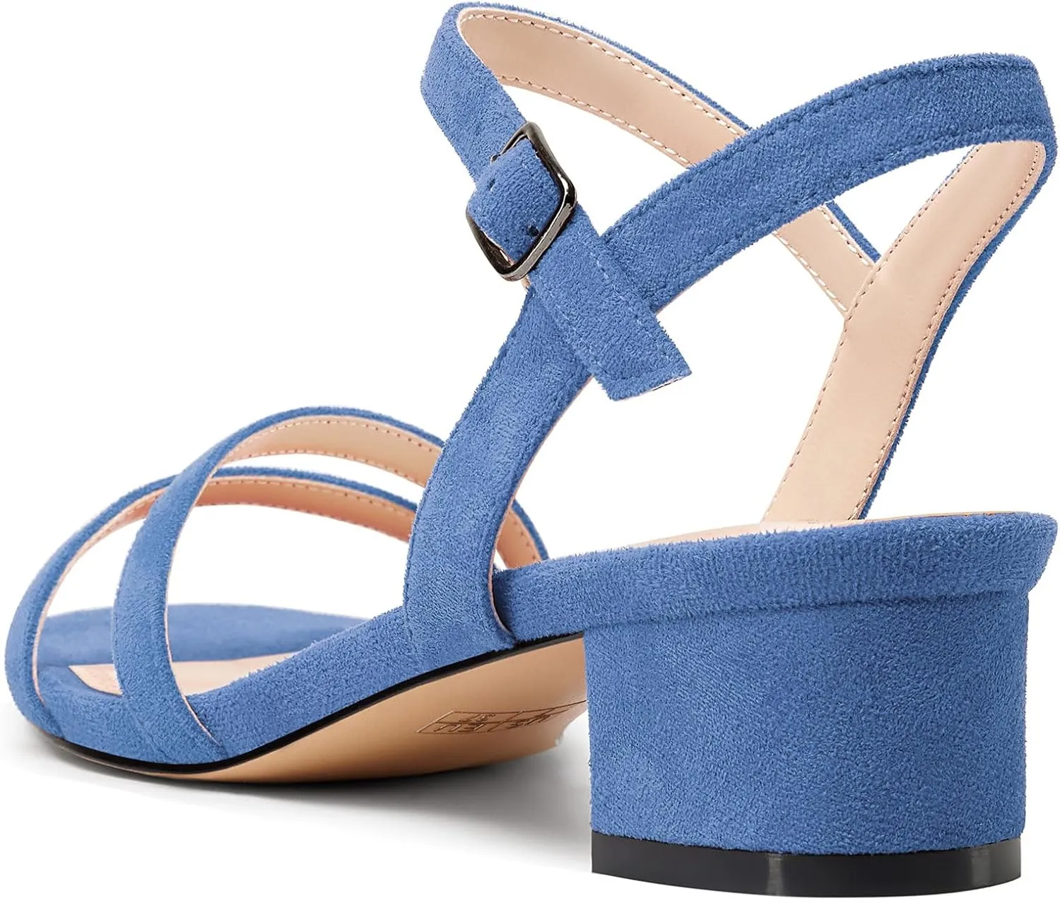 Castamere Womens Low Chunky Block Kitten Heel Open Toe Ankle Strap Slingback Sandals Gladiator Prom Dress 1.2 Inches Heels