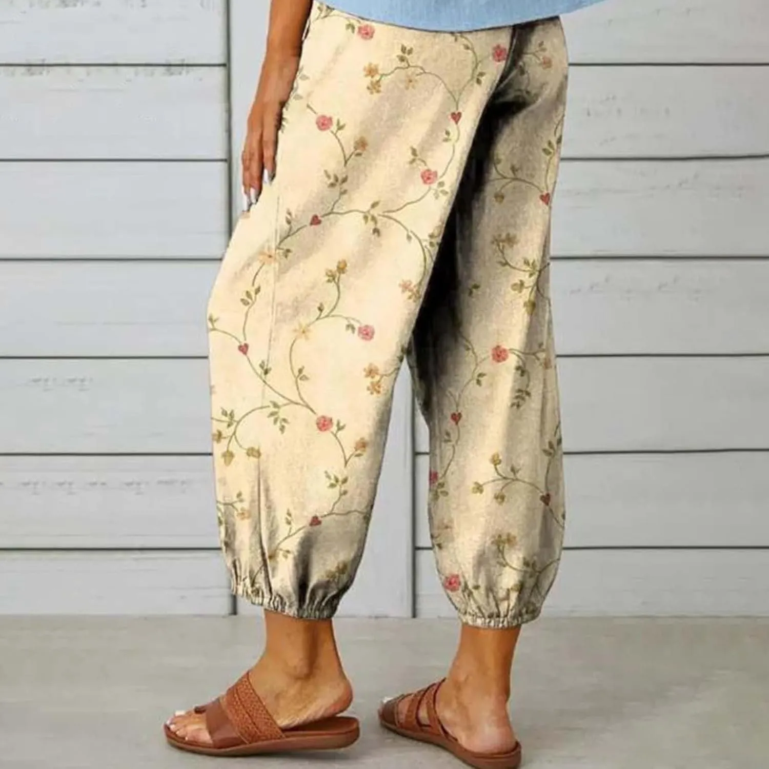 Casual Linen Pants for Women Wide Leg Long Pant Trousers with Pocket Comfy Casual Linen Clothes Women Linen for Women