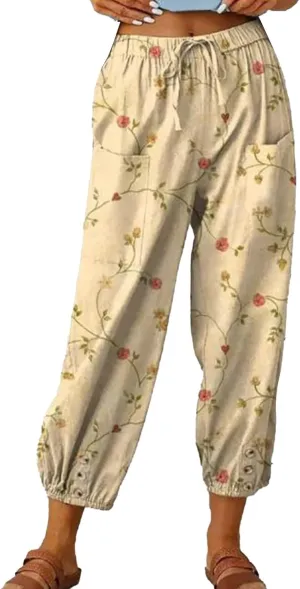 Casual Linen Pants for Women Wide Leg Long Pant Trousers with Pocket Comfy Casual Linen Clothes Women Linen for Women