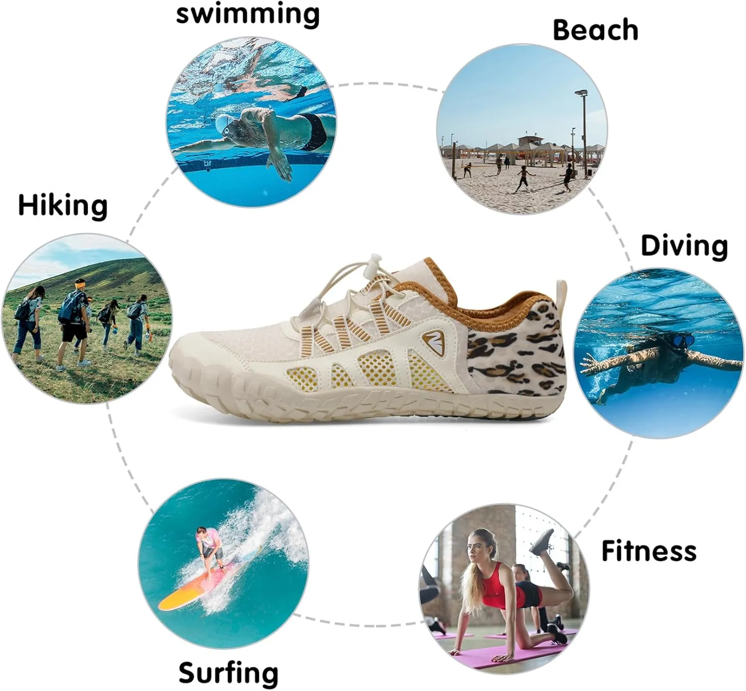 Centipede Demon Swim Water Shoes for Women Men Quick Dry Barefoot Aqua Sneakers Shoe for Beach Hiking Diving Boating River Outdoor Water Sports