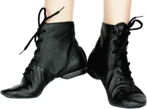 Cheapdancing Men’s & Women's Practice Dancing Shoes Soft Leather Flat Jazz Boots (Black, Adult, Men, 9, Numeric, US Footwear Size System, Medium)