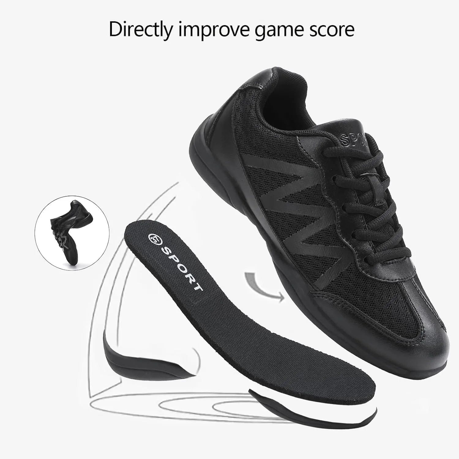 Cheer Shoes Girls Jump Tumbling Cheerleading Women Exercise Aerobic Fitness Dance Training Sneakers Youth