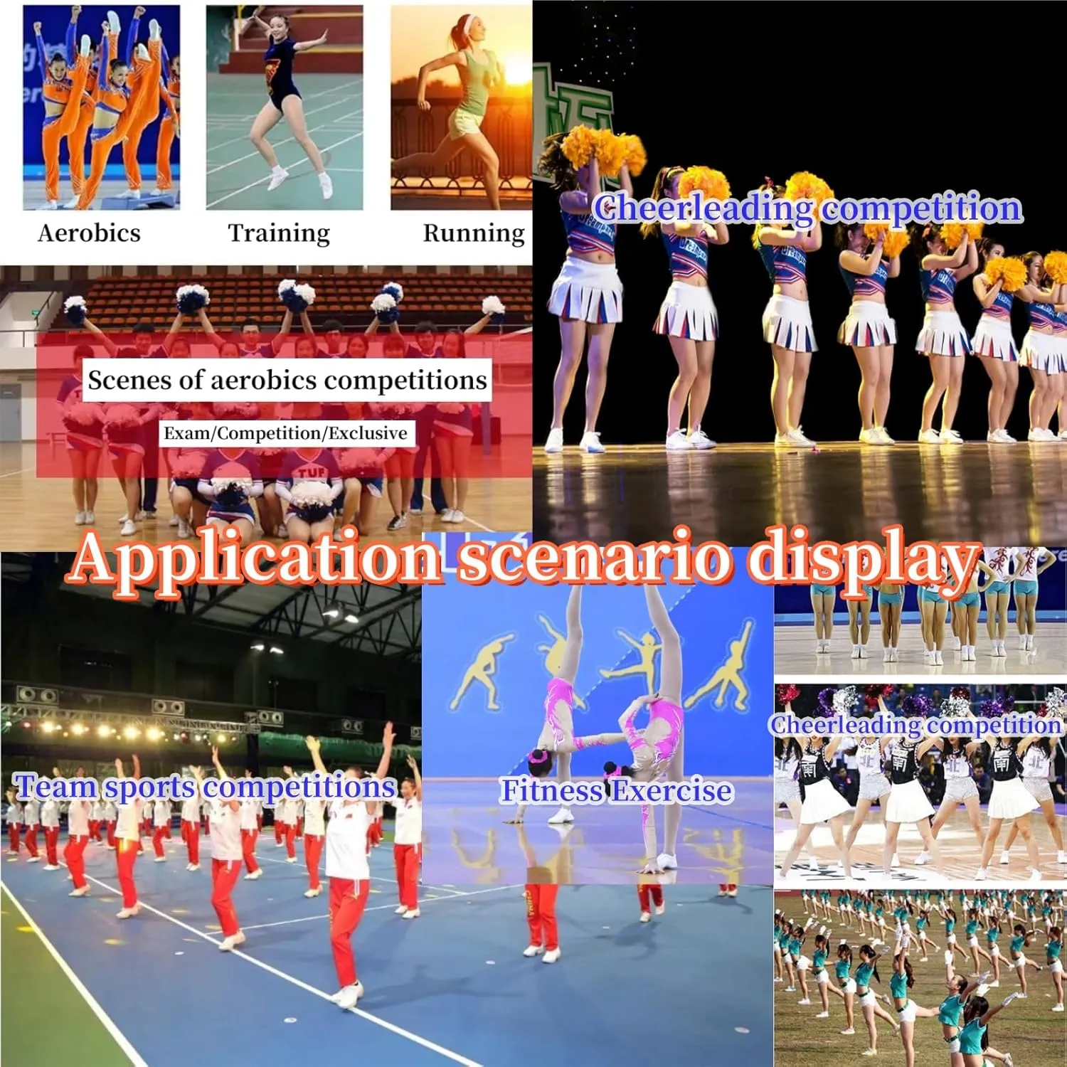 Cheer Shoes Girls Jump Tumbling Cheerleading Women Exercise Aerobic Fitness Dance Training Sneakers Youth