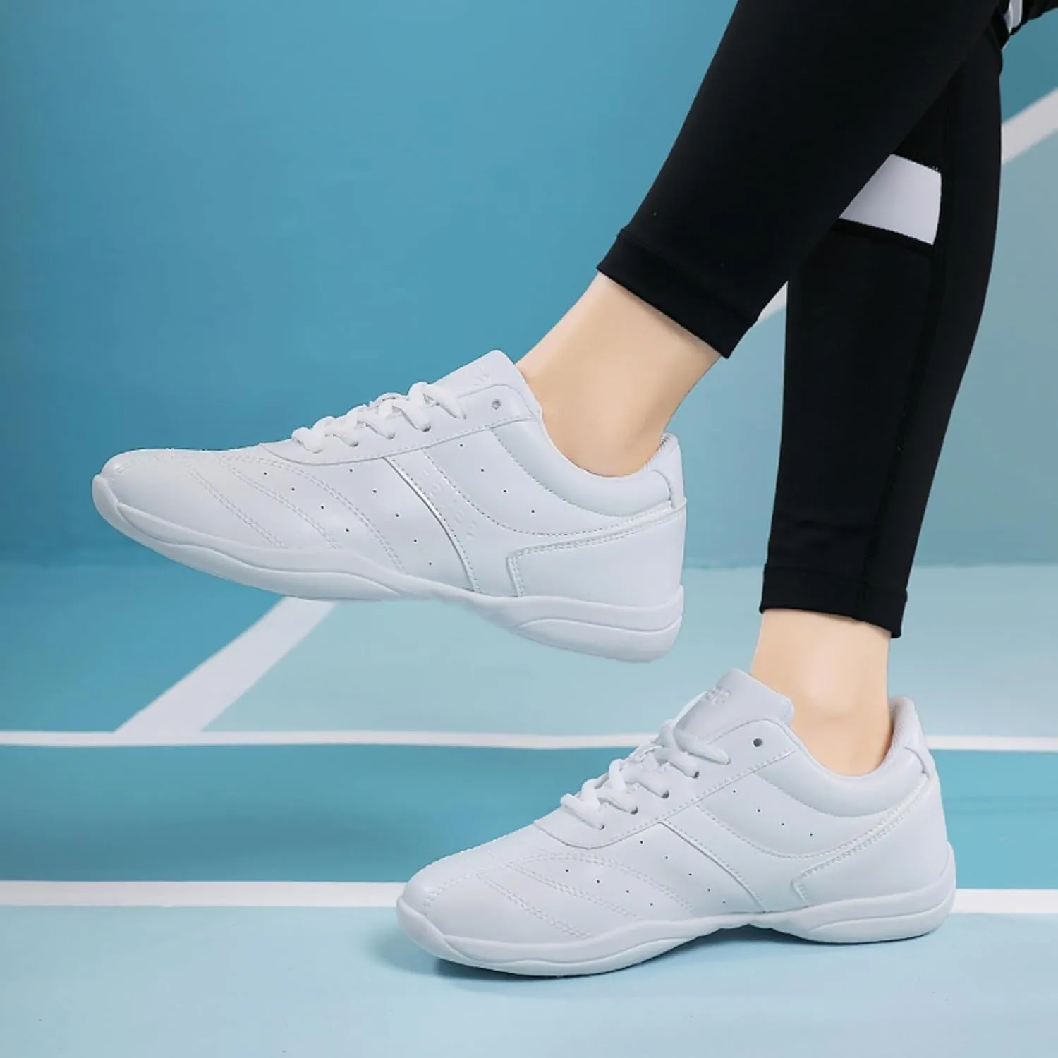 Cheer Shoes Women Dancing Sneakers Training Competition Comfortable Girls Cheerleading Tumbling Exercise Aerobic Fitness Kids Youth Adults
