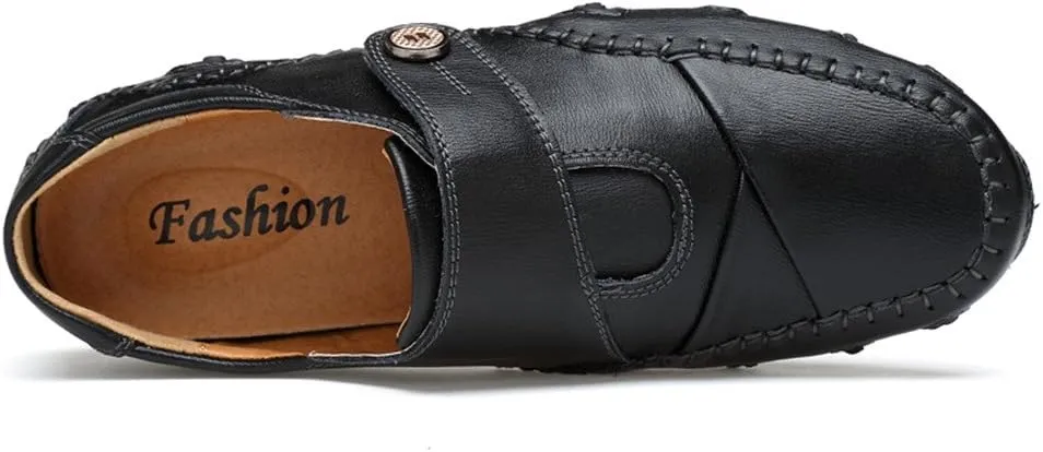 ChicWind Leather Handmade Driving Moccasins Slip On Loafers Boat Shoes