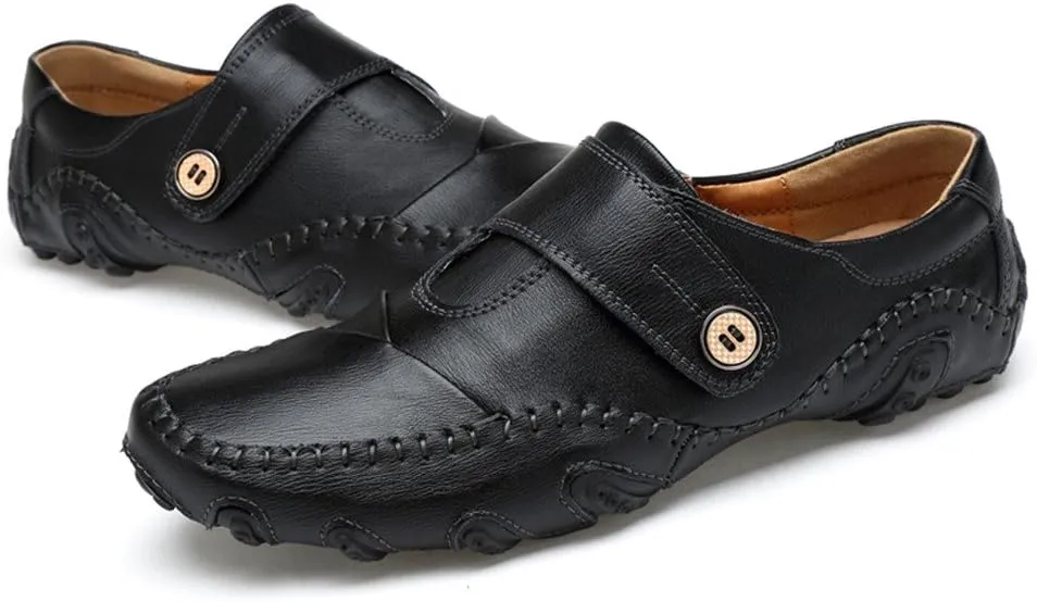 ChicWind Leather Handmade Driving Moccasins Slip On Loafers Boat Shoes