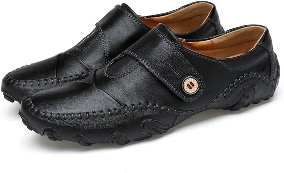 ChicWind Leather Handmade Driving Moccasins Slip On Loafers Boat Shoes