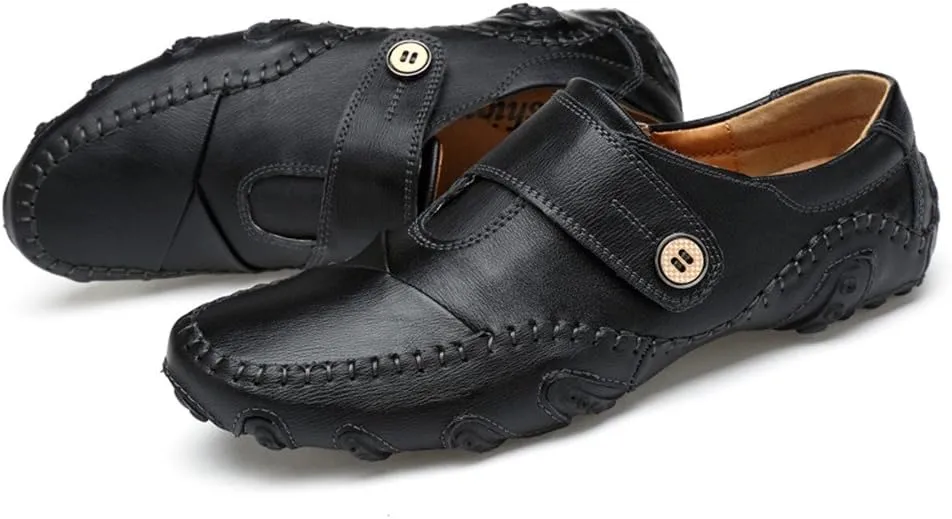 ChicWind Leather Handmade Driving Moccasins Slip On Loafers Boat Shoes
