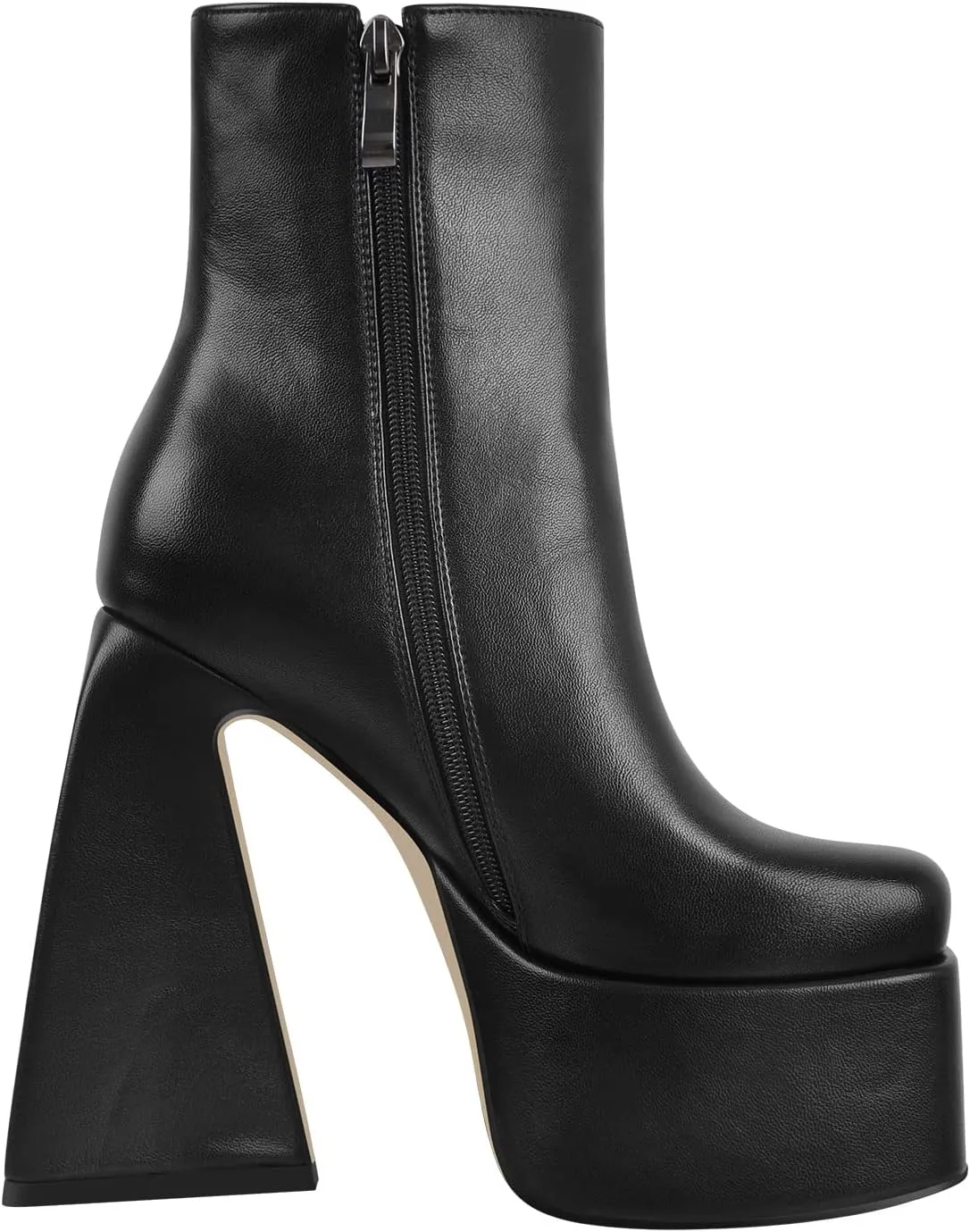 Chunky Ankle Boots Thick High Heels Platform Shoes