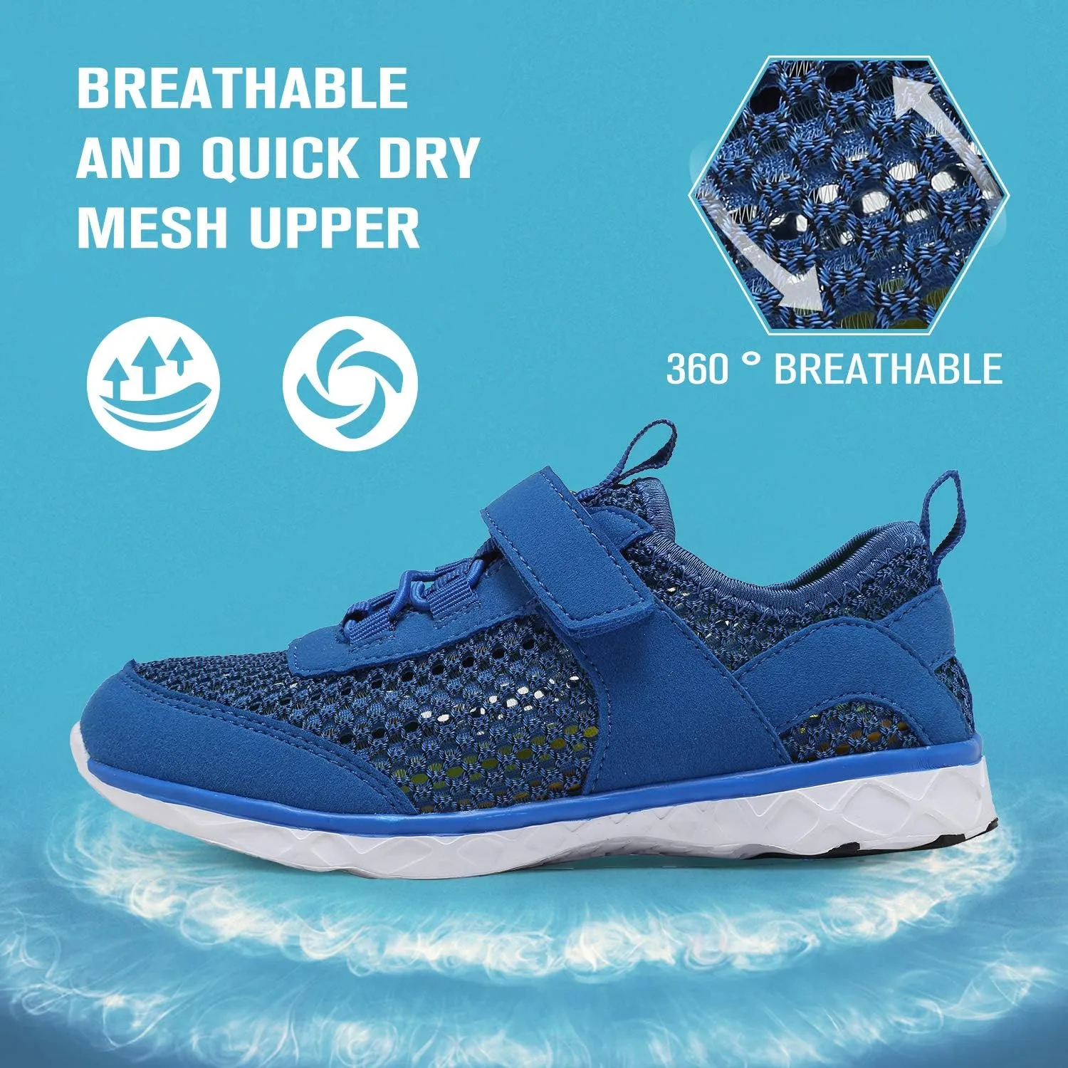 CIOR Boys & Girls Water Shoes Aqua Shoes Swim Shoes Athletic Sneakers Lightweight Sport Shoes(Toddler/Little Kid/Big Kid)