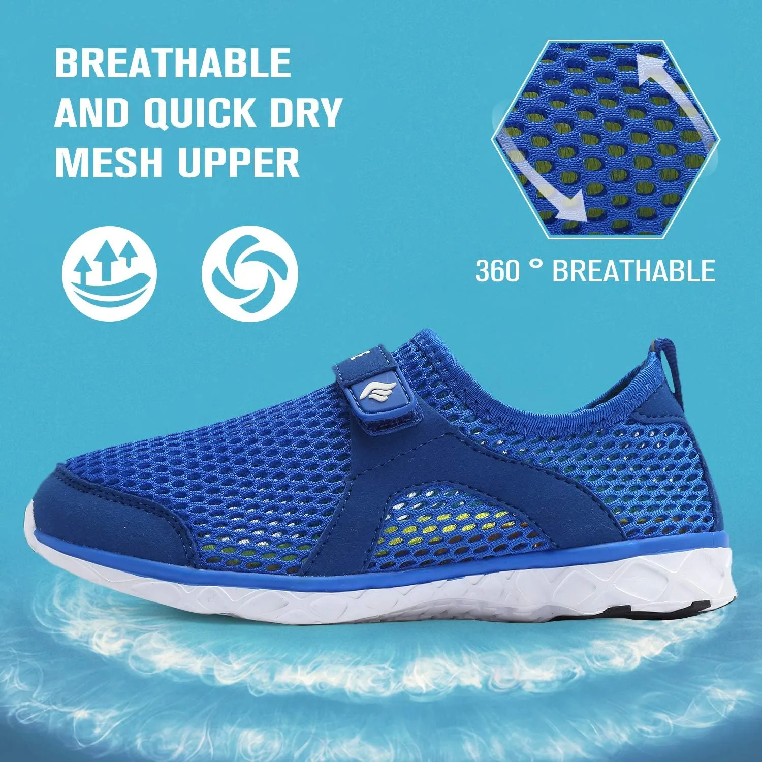 CIOR Boys & Girls Water Shoes Aqua Shoes Swim Shoes Athletic Sneakers Lightweight Sport Shoes(Toddler/Little Kid/Big Kid)