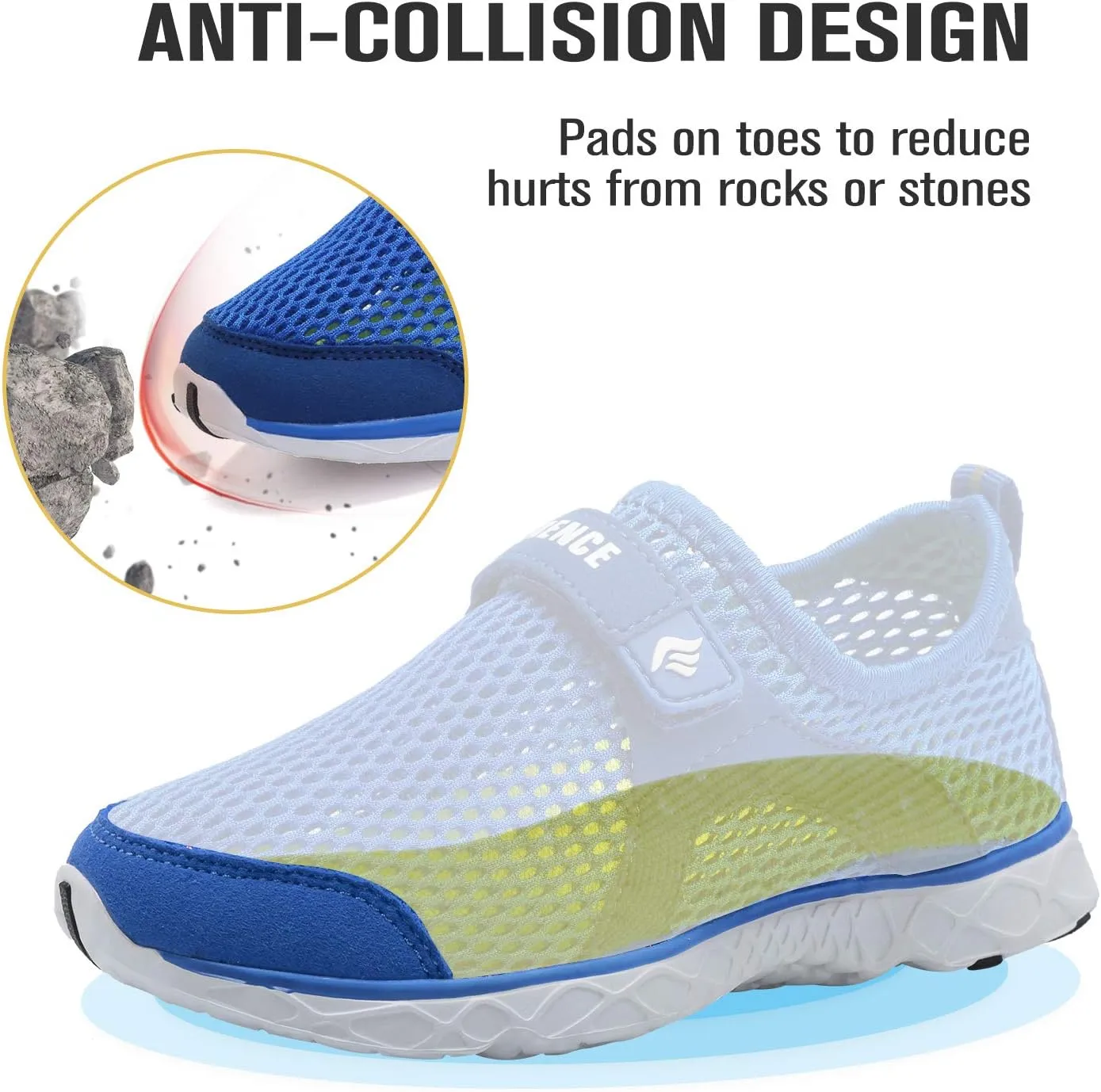 CIOR Boys & Girls Water Shoes Aqua Shoes Swim Shoes Athletic Sneakers Lightweight Sport Shoes(Toddler/Little Kid/Big Kid)