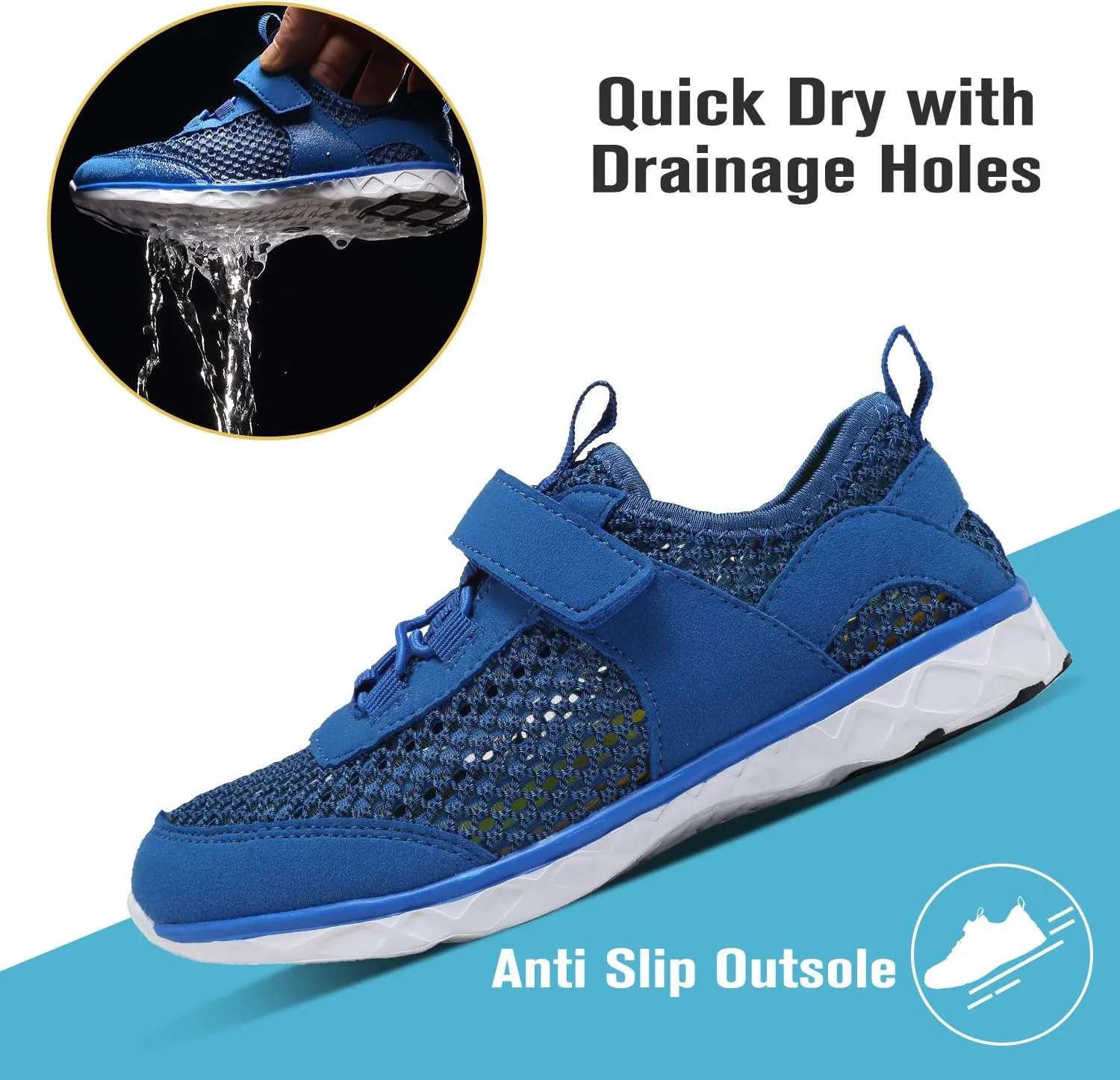 CIOR Boys & Girls Water Shoes Aqua Shoes Swim Shoes Athletic Sneakers Lightweight Sport Shoes(Toddler/Little Kid/Big Kid)