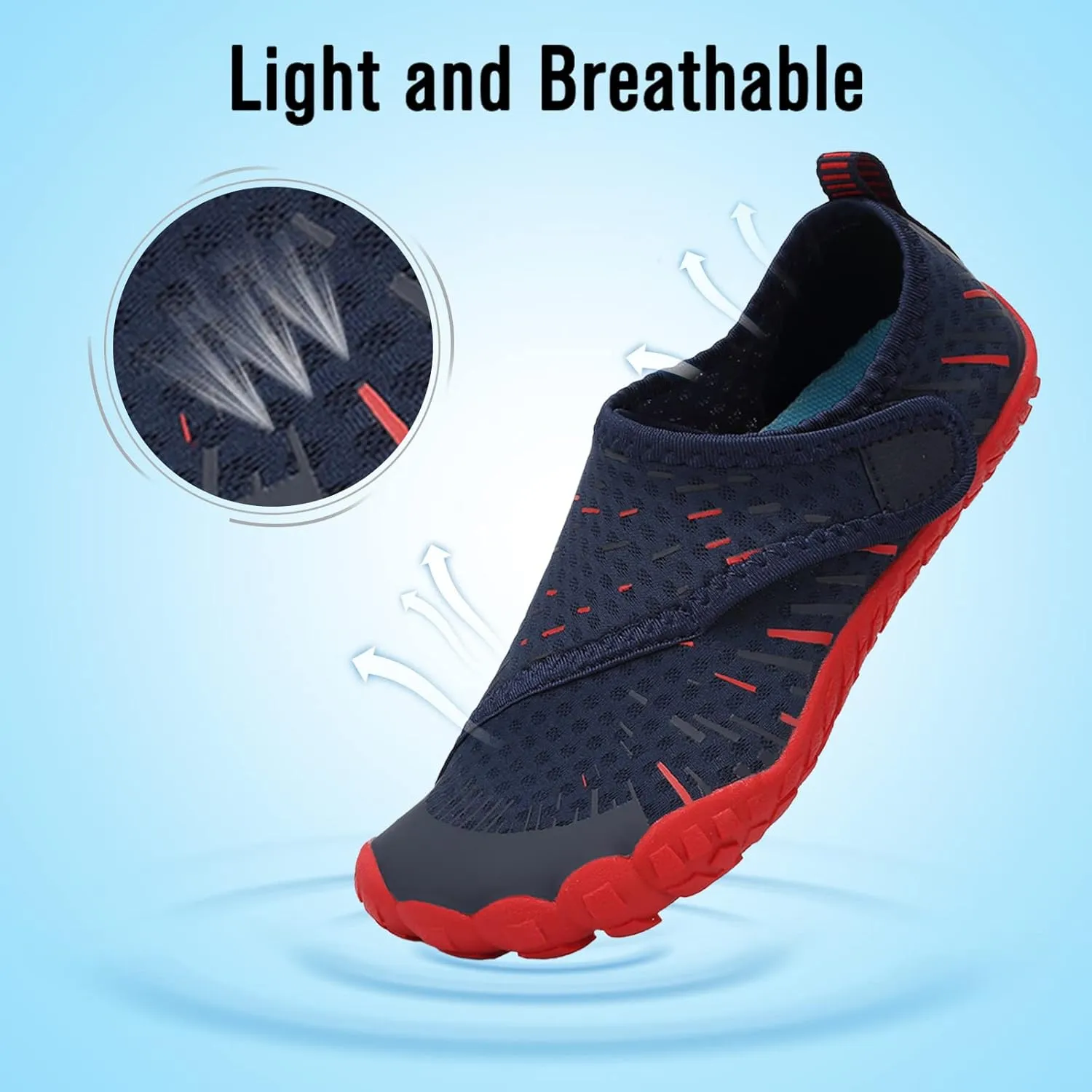 CIOR Kids Boys & Girls Water Shoes Sports Aqua Athletic Sneakers Lightweight Sport Fast Dry Shoes(Toddler/Little Kid/Big Kid)