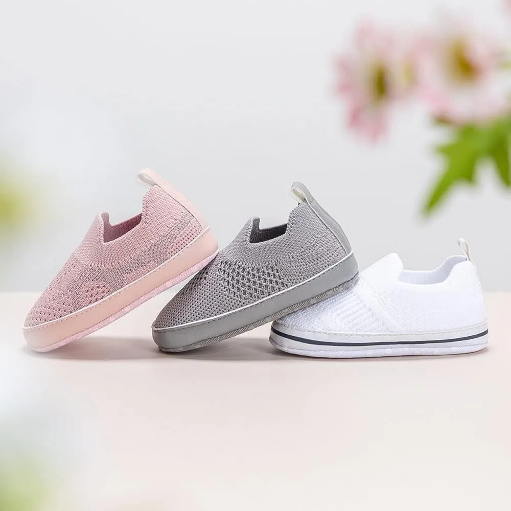 Clowora Unsex Baby Boys Girls Canvas First Walkers Shoes,Infant Non Slip Soft Sole Toddler Flat Lazy Loafers Sneaker