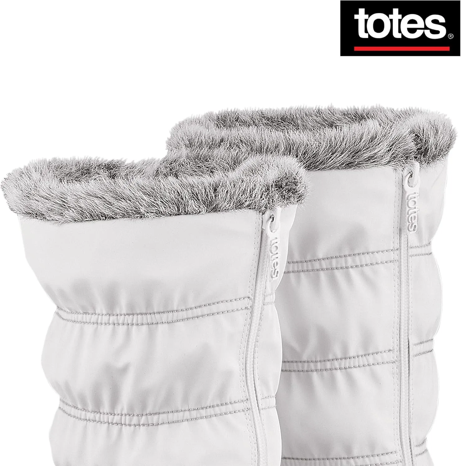 Collections Etc Totes Zip Front Wide Width Boots with Warm Plush Lining