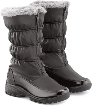 Collections Etc Totes Zip Front Wide Width Boots with Warm Plush Lining