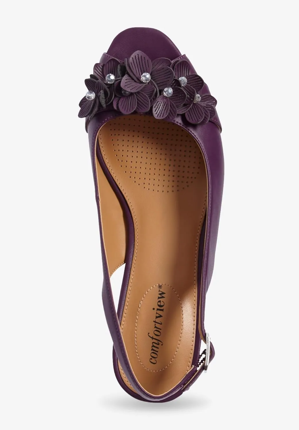 Comfortview Women's Wide Width The Rider Slingback