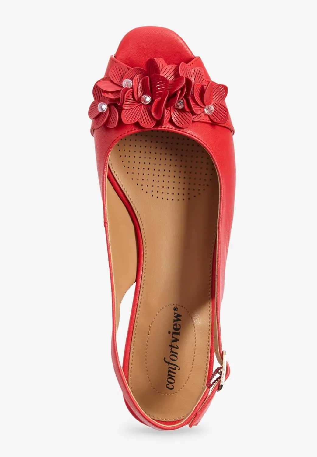 Comfortview Women's Wide Width The Rider Slingback
