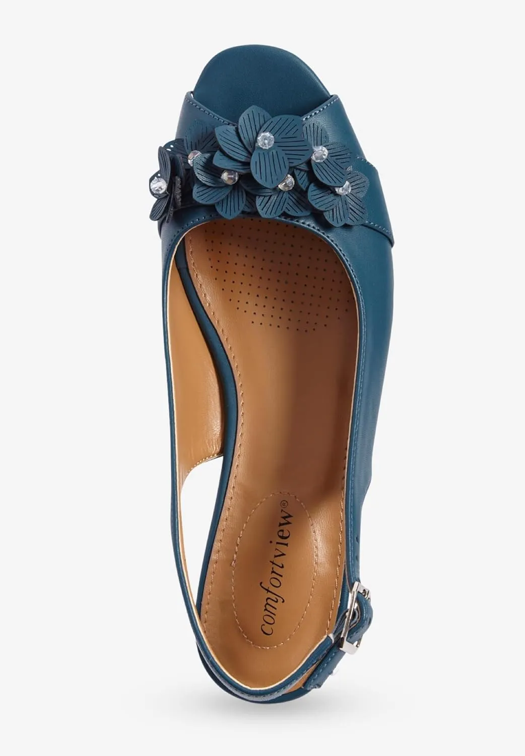 Comfortview Women's Wide Width The Rider Slingback