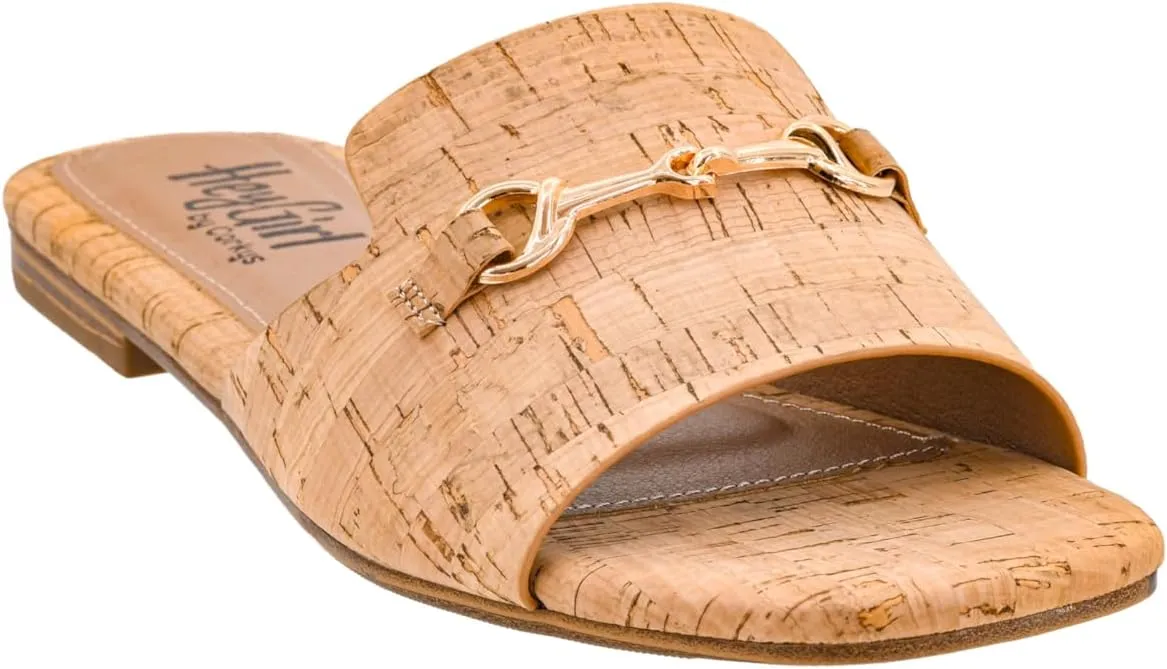 Corkys Footwear Women's Bit Of A Breeze Sandals - Comfort Meets Chic with Lightweight Feel, Lightly Cushioned Insoles, and a Simple Chain Detail Across Upper