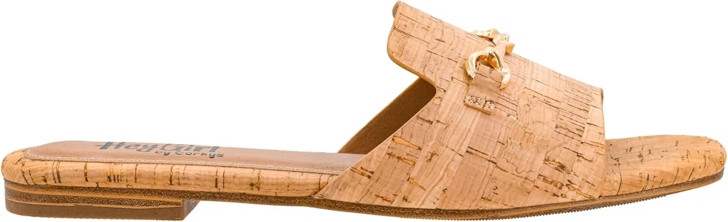 Corkys Footwear Women's Bit Of A Breeze Sandals - Comfort Meets Chic with Lightweight Feel, Lightly Cushioned Insoles, and a Simple Chain Detail Across Upper