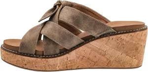 Corkys Footwear Women's Bowdacious 2.5-Inch Wedge - Features A Cork Heel, An Elegant Strappy Upper With A Unique Bow, And Memory Foam EVA Insoles For All Day Comfort