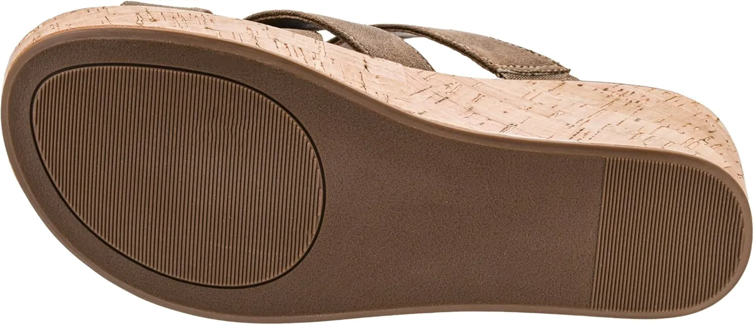 Corkys Footwear Women's Bowdacious 2.5-Inch Wedge - Features A Cork Heel, An Elegant Strappy Upper With A Unique Bow, And Memory Foam EVA Insoles For All Day Comfort