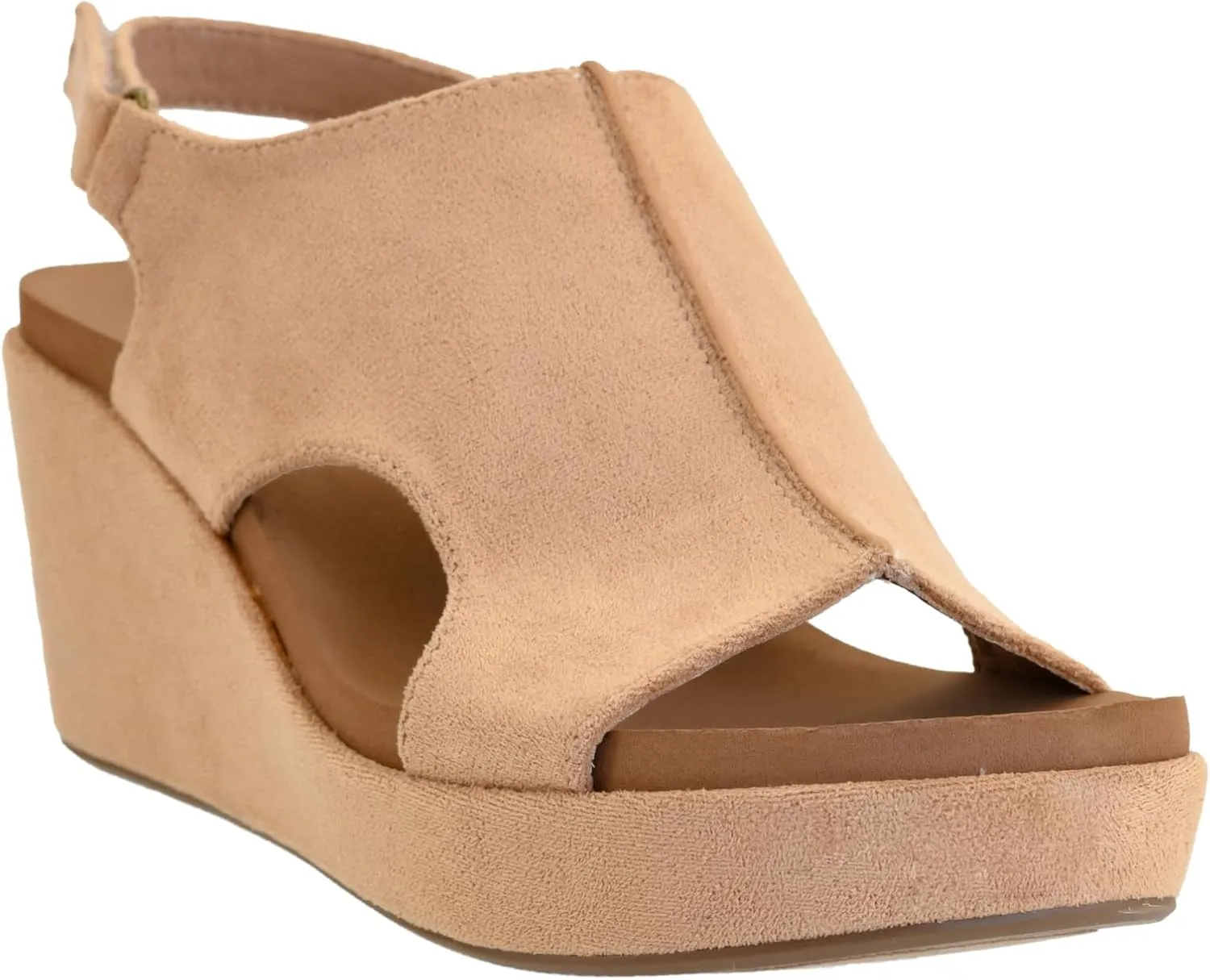 Corkys Footwear Womens Carley Wedges, Featuring Corkys EVA Foam Cushioned Insoles, A 2.5 Inch Heel, Lightweight For All Day Wear, And Hook And Loop Closure