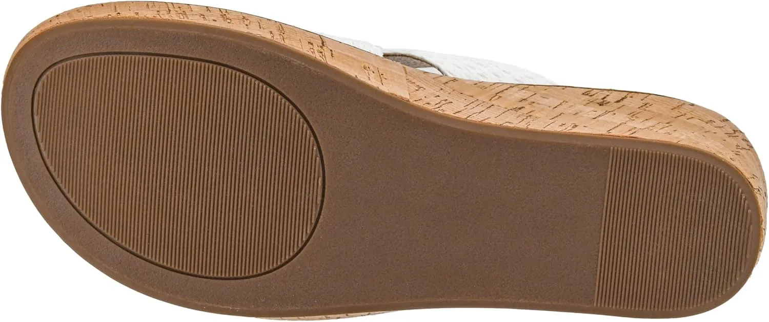 Corkys Footwear Women's Golden Hour Wedge Sandals with 2.5-Inch Heel - Comfort-Enhancing EVA Insoles, All-day wear, and Stylish Raffia Straps With Cutouts