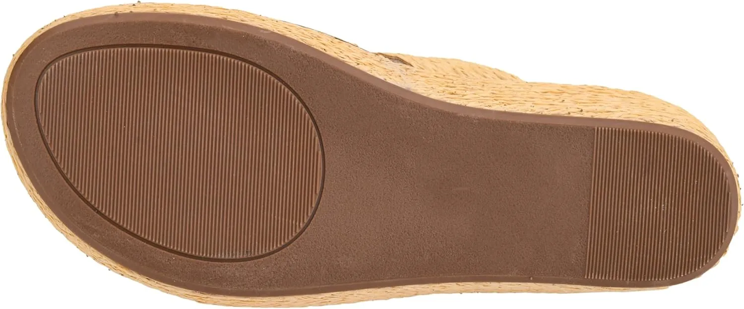 Corkys Footwear Women's Golden Hour Wedge Sandals with 2.5-Inch Heel - Comfort-Enhancing EVA Insoles, All-day wear, and Stylish Raffia Straps With Cutouts
