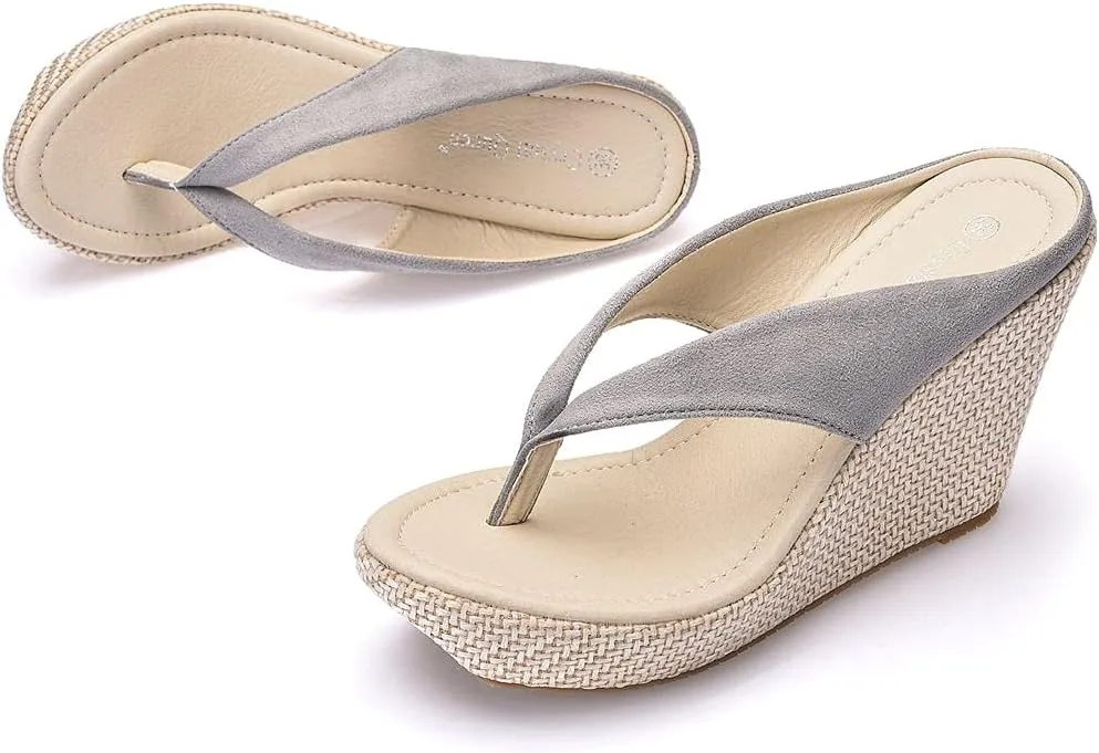 Crystal Queen Women Beach Sandals Platform Wedges Sandals High Heels Wedges Slippers Flip Flops White Flip Flops Plus Size