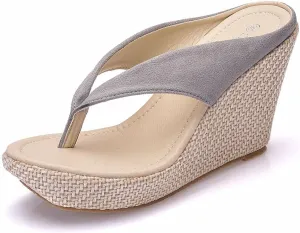 Crystal Queen Women Beach Sandals Platform Wedges Sandals High Heels Wedges Slippers Flip Flops White Flip Flops Plus Size