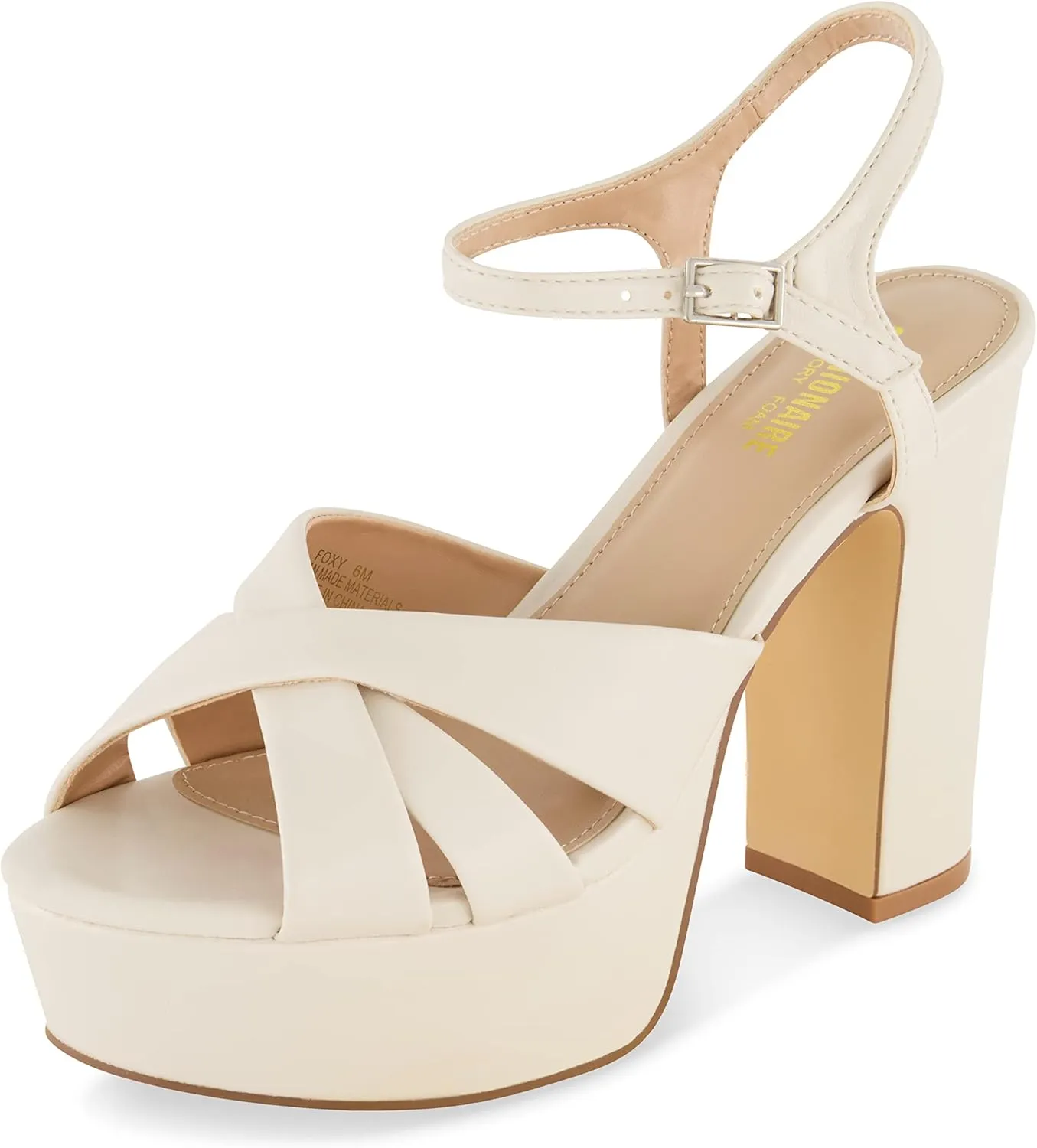 CUSHIONAIRE Women's Foxy platform dress sandal  Memory Foam and Wide Widths Available