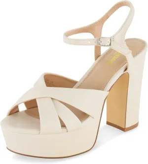 CUSHIONAIRE Women's Foxy platform dress sandal  Memory Foam and Wide Widths Available