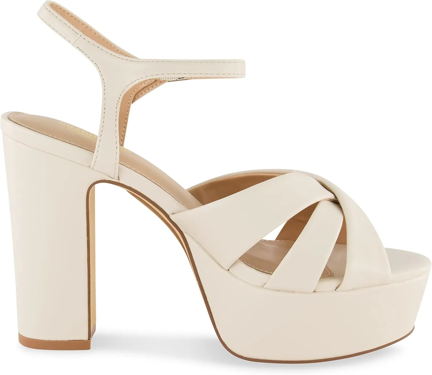 CUSHIONAIRE Women's Foxy platform dress sandal  Memory Foam and Wide Widths Available