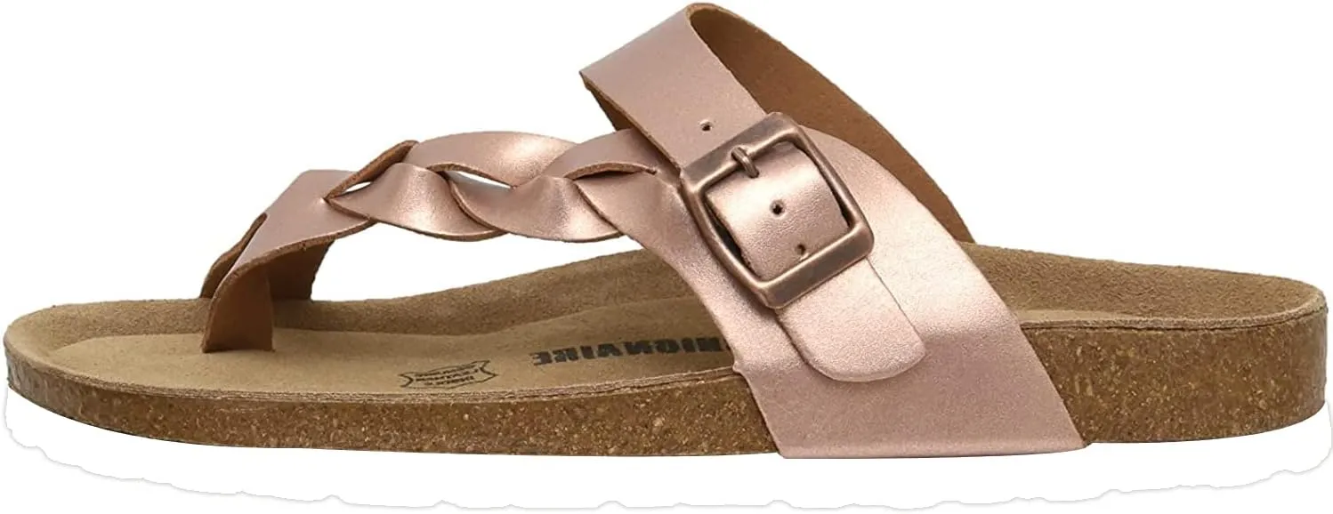 CUSHIONAIRE Women's Libby Cork footbed Sandal with  Comfort and Wide Widths Available,