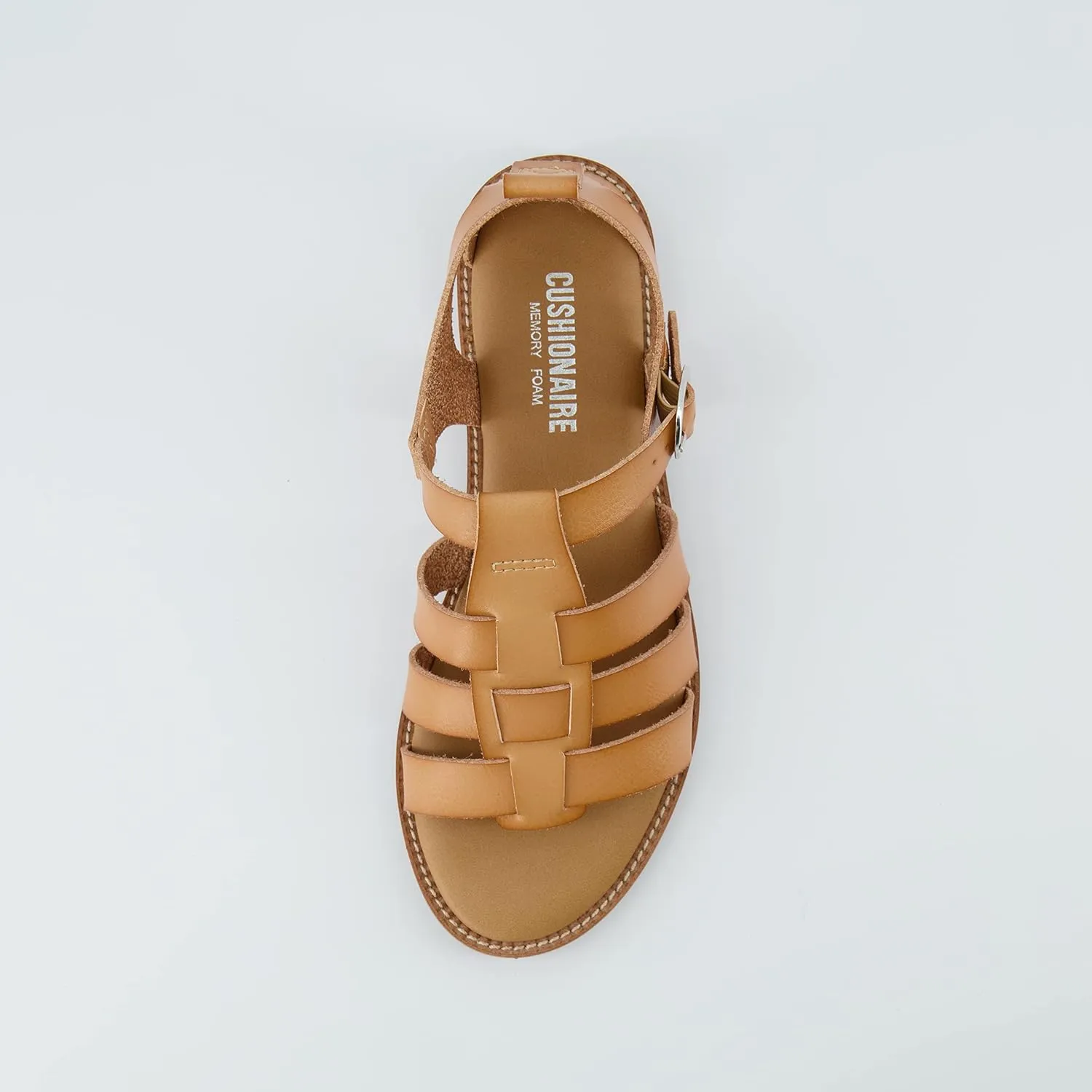 CUSHIONAIRE Women's Lotus fisherman sandal  Memory Foam, Wide Widths Available