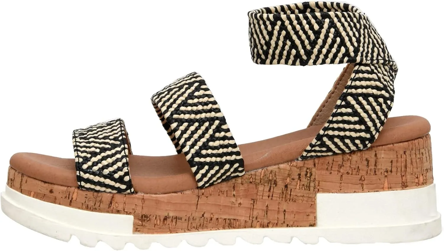 CUSHIONAIRE Women's Naomi Cork Wedge Sandal  Wide Widths Available
