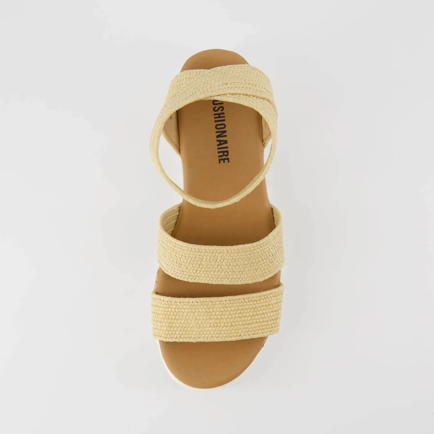 CUSHIONAIRE Women's Naomi Cork Wedge Sandal  Wide Widths Available