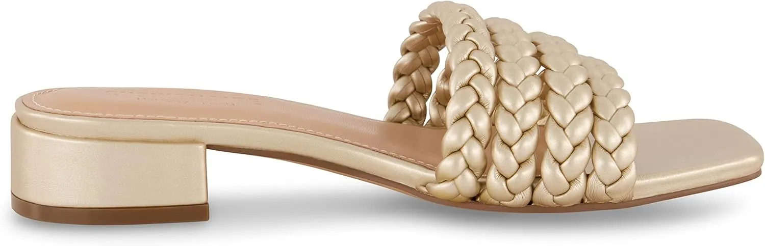CUSHIONAIRE Women's Neary braided low block heel sandal  Memory Foam and Wide Widths Available