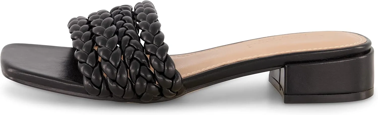 CUSHIONAIRE Women's Neary braided low block heel sandal  Memory Foam and Wide Widths Available