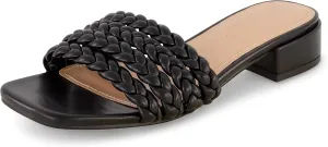 CUSHIONAIRE Women's Neary braided low block heel sandal  Memory Foam and Wide Widths Available