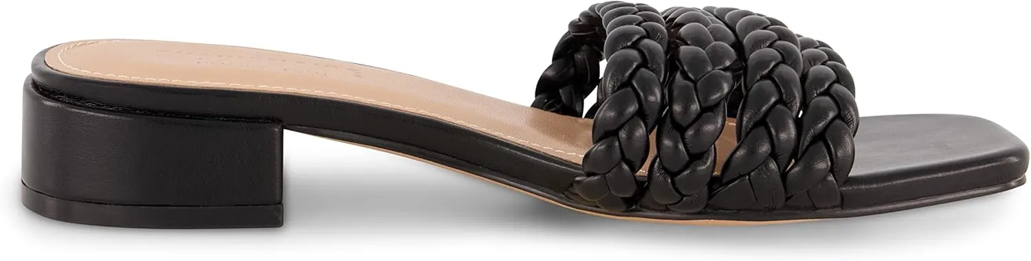 CUSHIONAIRE Women's Neary braided low block heel sandal  Memory Foam and Wide Widths Available