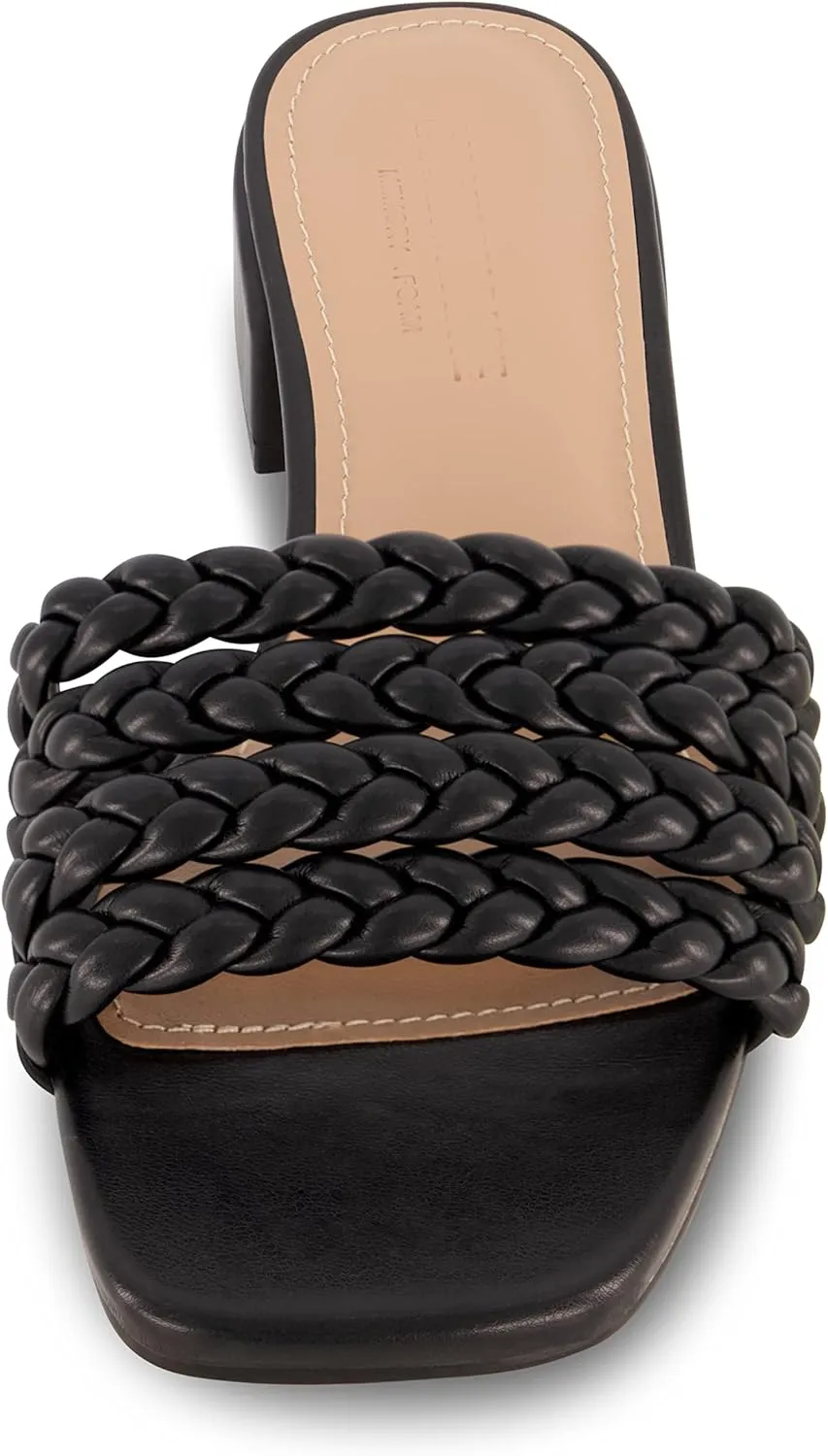 CUSHIONAIRE Women's Neary braided low block heel sandal  Memory Foam and Wide Widths Available