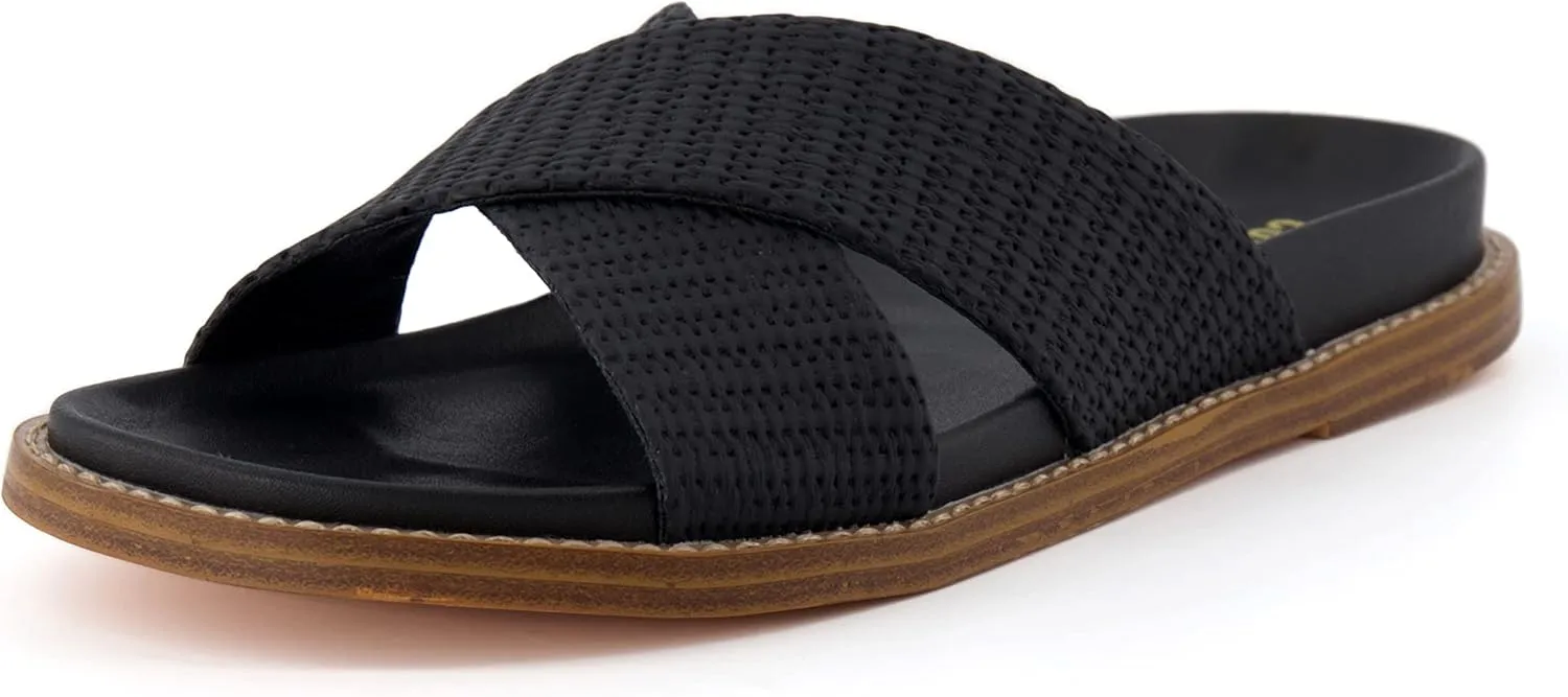 CUSHIONAIRE Women's Nell footbed sandal with  Comfort, Wide Widths Available