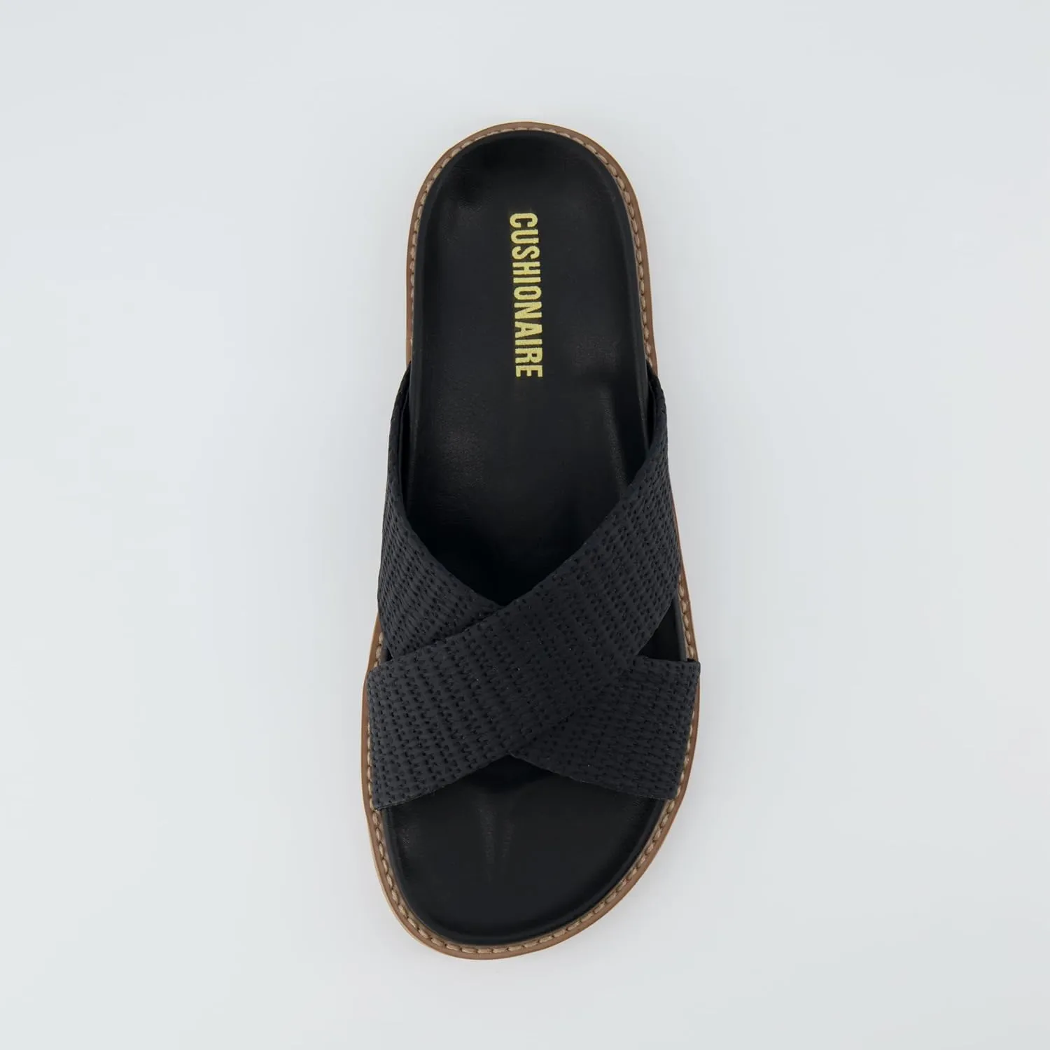 CUSHIONAIRE Women's Nell footbed sandal with  Comfort, Wide Widths Available