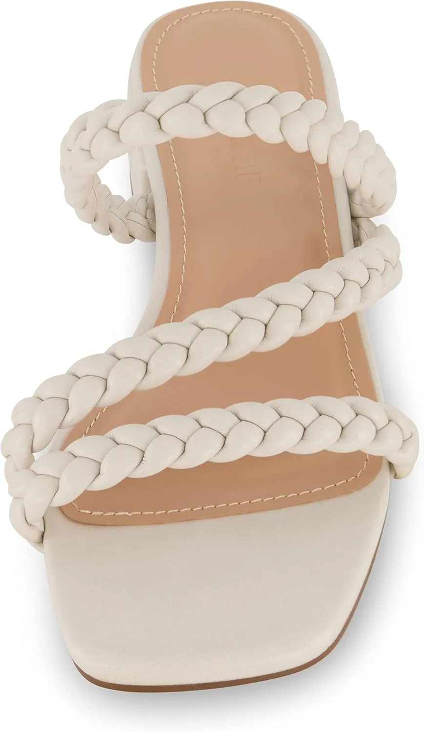CUSHIONAIRE Women's Newton braided low block heel sandal  Memory Foam and Wide Widths Available