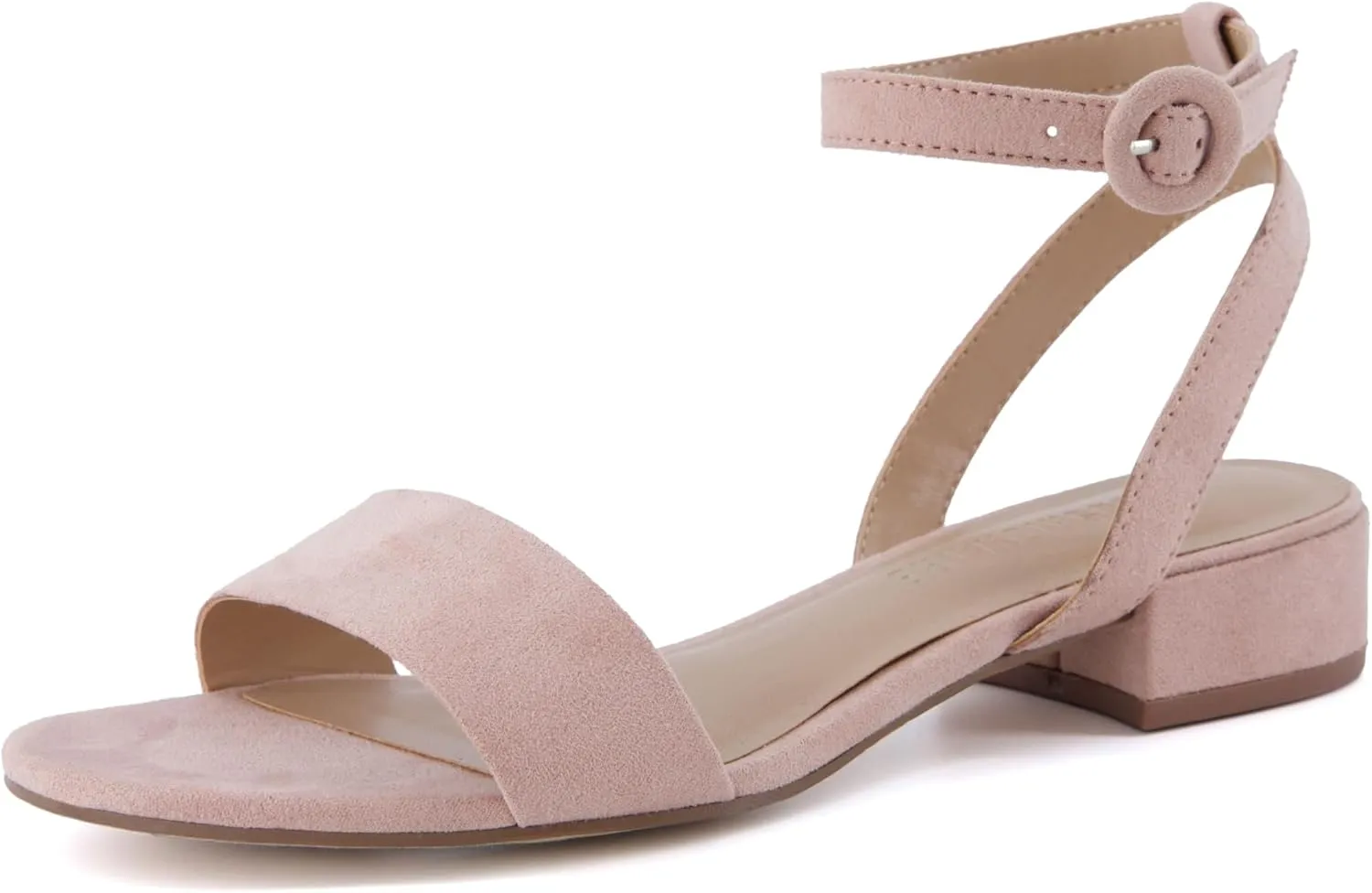 CUSHIONAIRE Women's Nila one band low block heel sandal  Wide Widths Available