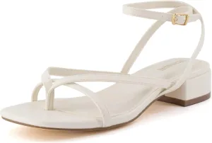 CUSHIONAIRE Women's Novella low block heel sandal  Memory Foam and Wide Widths Available